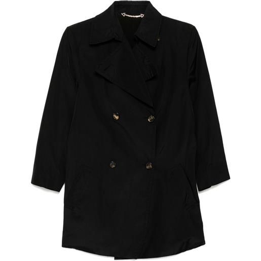 Gucci Pre-Owned - giacca doppiopetto anni 1990-2000 - donna - acetato/seta/poliestere/seta - 44 - nero