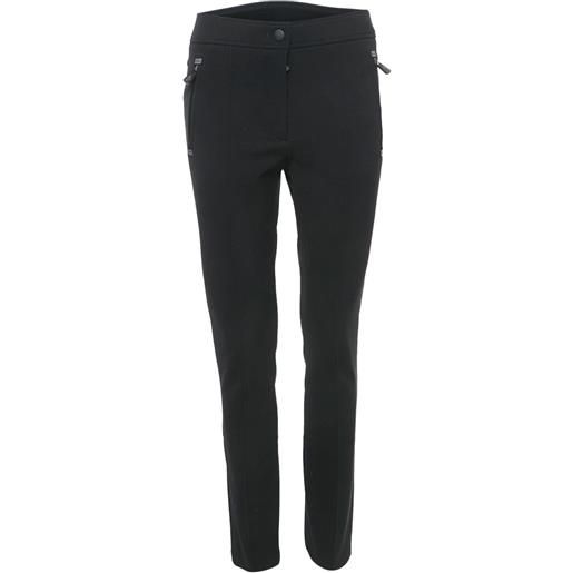 Moncler Vintage - pantaloni con zip - donna - elastam/poliammide/viscosa - m - nero