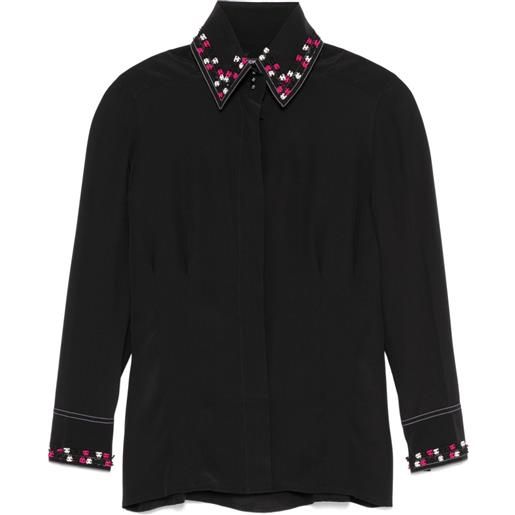 CHANEL Pre-Owned - blusa in seta 2004 - donna - seta - 36 - nero