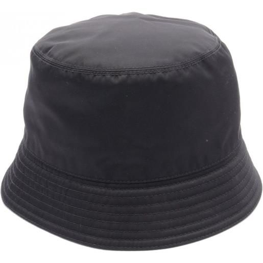 Prada Pre-Owned - cappello bucket con logo trangolare anni 2010 - uomo - poliammide riciclato - m - nero