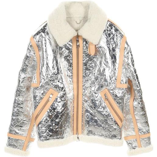 Louis Vuitton Pre-Owned - giacca in pelle con monogramma anni 2010 - uomo - pelle di agnello - 50 - argento