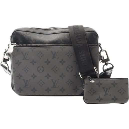 Louis Vuitton Pre-Owned - borsa messenger trio 2020 - uomo - pvc - taglia unica - nero
