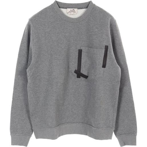 Hermès Pre-Owned - felpa girocollo in cotone anni 2010 - uomo - cotone - l - grigio
