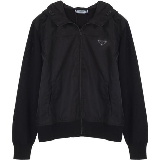 Prada Pre-Owned - giacca con cappuccio 2010 - uomo - nylon - 46 - nero