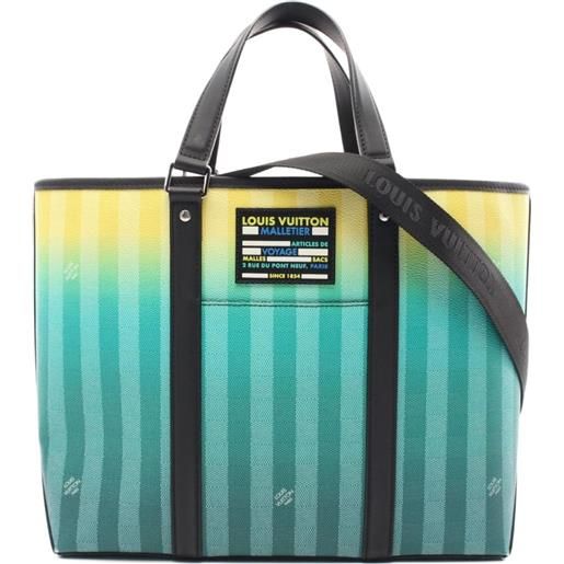 Louis Vuitton Pre-Owned - borsa tote weekend pm 2021 - uomo - pvc/pelle - taglia unica - blu