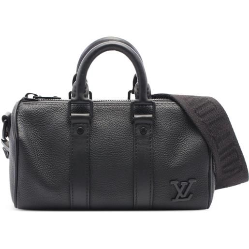 Louis Vuitton Pre-Owned - borsa da viaggio keepall xs two-way 2021 - uomo - pelle di vitello - taglia unica - nero