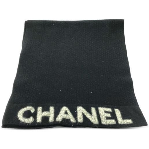 CHANEL Pre-Owned - sciarpa con decorazione 2010 - donna - lana - taglia unica - nero