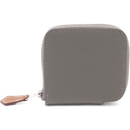 Hermès Pre-Owned - portafoglio silk'in change 2024 - donna - pelle di vitello - taglia unica - grigio