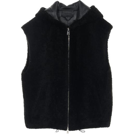 Prada Pre-Owned - gilet in shearling anni 2010 - donna - pelle di agnello/shearling - 36 - nero