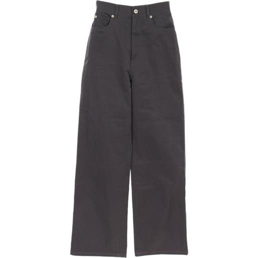 Loewe Pre-Owned - pantaloni a vita alta anni 2020 - donna - cotone - 32 - grigio