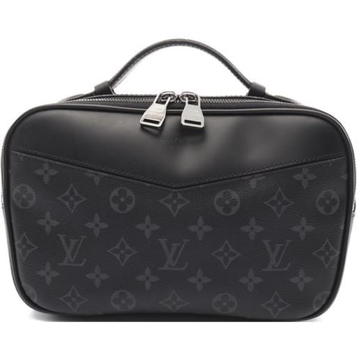 Louis Vuitton Pre-Owned - marsupio monogram eclipse two-way 2017 - uomo - pvc/pelle - taglia unica - blu
