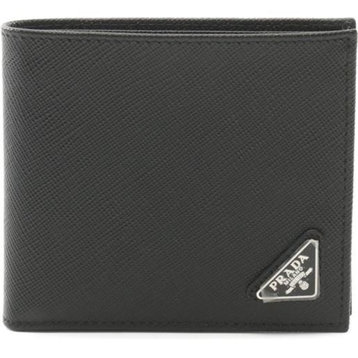 Prada Pre-Owned - portafoglio bi-fold anni 2020 - uomo - pelle di vitello - taglia unica - nero