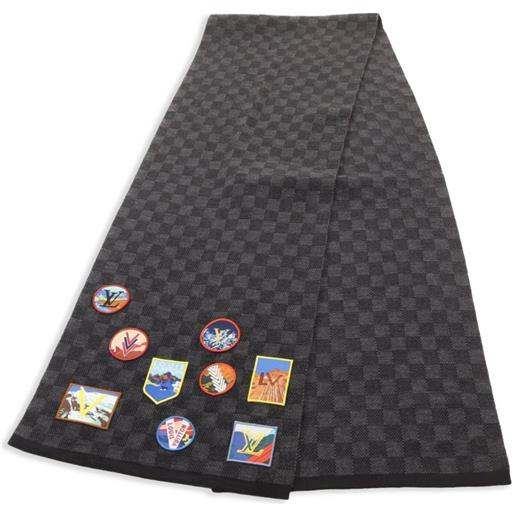 Louis Vuitton Pre-Owned - sciarpa petit damier 2018 - uomo - lana - taglia unica - nero