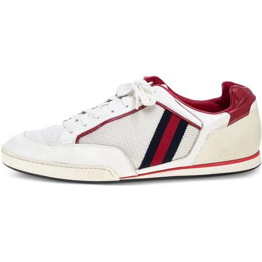 Gucci Pre-Owned - sneakers tennis 83 - uomo - pelle/pelle/gomma - 45 - bianco