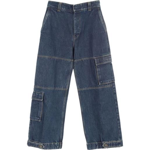 Gucci Pre-Owned - jeans a gamba ampia anni 2000 - uomo - cotone/poliestere/cotone - 44 - blu