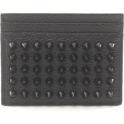 Christian Louboutin Pre-Owned - portacarte kios anni 2020 - uomo - pelle di vitello - taglia unica - nero