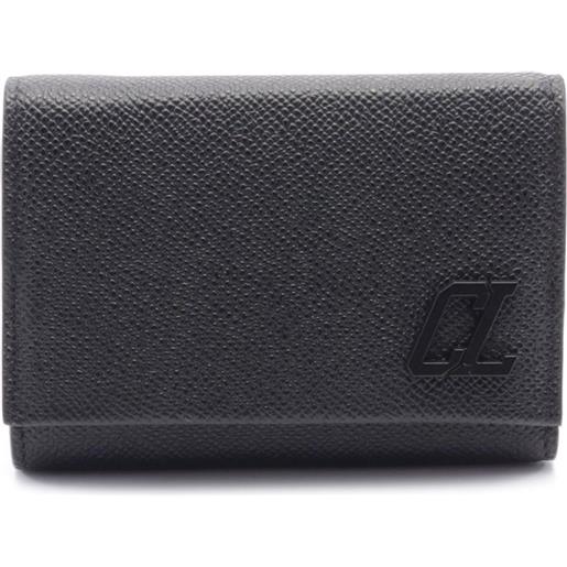 Christian Louboutin Pre-Owned - portafoglio groovy anni 2020 - uomo - pelle di vitello - taglia unica - nero