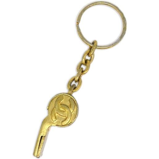CHANEL Pre-Owned - portachiavi con ciondolo 1996 - donna - placcatura in oro - taglia unica