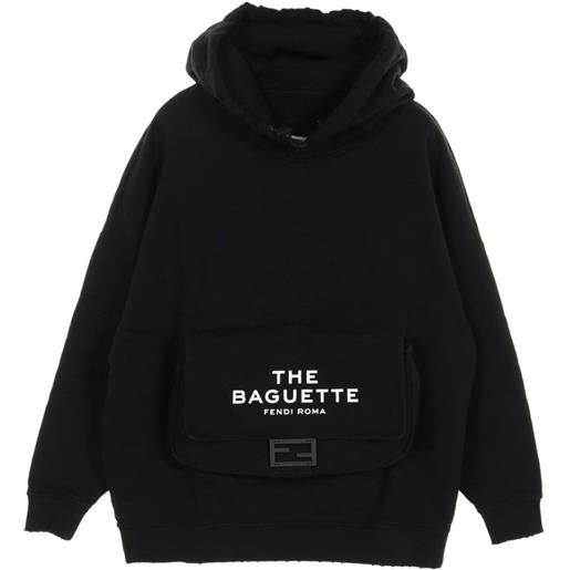 Fendi Pre-Owned - x marc jacobs felpa con cappuccio the baguette anni 2010 - uomo - cotone - m - nero