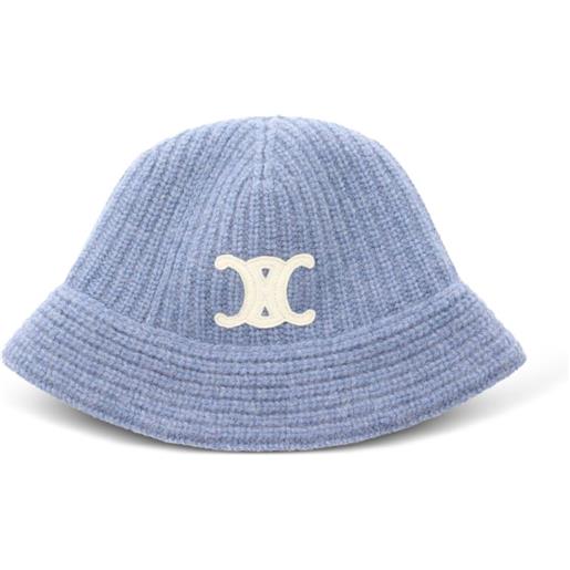 Celine Pre-Owned - cappello bucket triomphe in cashmere anni 2010 - donna - cashmere - taglia unica - blu