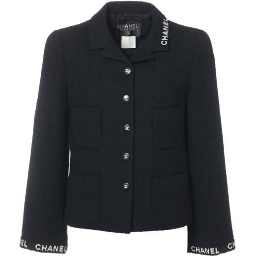 CHANEL Pre-Owned - giacca in lana 1995 - donna - lana/seta - 38 - nero