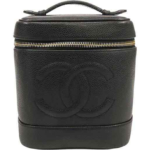 CHANEL Pre-Owned - trousse cc in pelle caviar 1994-1996 - donna - pelle caviar - taglia unica - nero