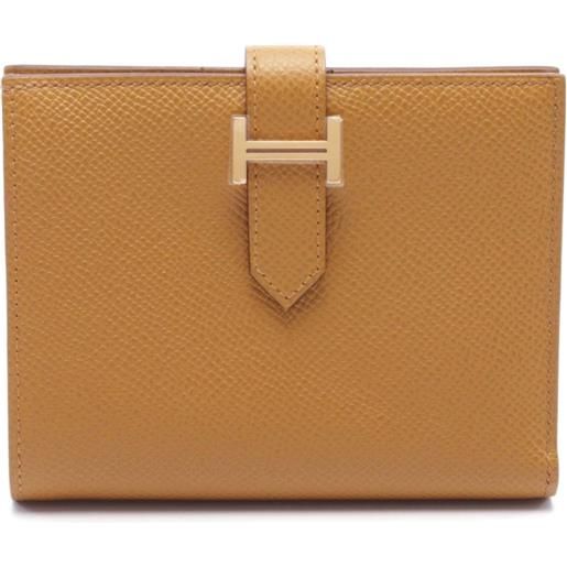 Hermès Pre-Owned - portafoglio bearn compatto 2024 - donna - pelle di vitello - taglia unica - marrone