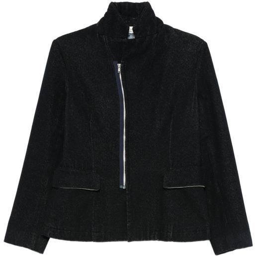 Comme Des Garçons Pre-Owned - giacca asimmetrica anni '90 - donna - lana/nylon/cotone - m - nero