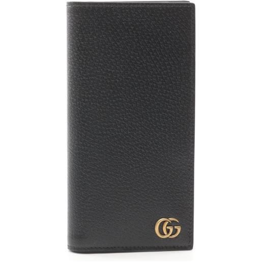 Gucci Pre-Owned - portafoglio gg marmont anni 2020 - uomo - pelle di vitello - taglia unica - nero