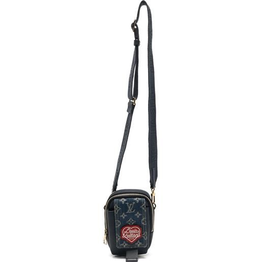 Louis Vuitton Pre-Owned - pouch denim monogram 2023 - uomo - denim/tessuto/pelle - taglia unica - blu