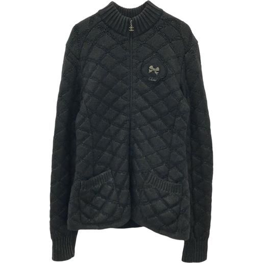 CHANEL Pre-Owned - giacca trapuntata in lana anni 2010 - donna - lana - 38 - nero