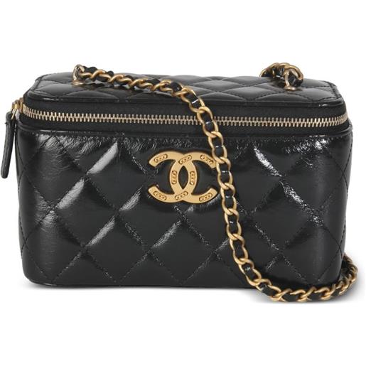 CHANEL Pre-Owned - trousse trapuntata - donna - pelle - taglia unica - nero