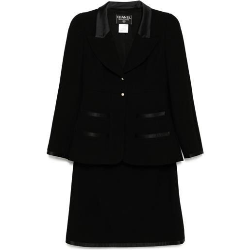 CHANEL Pre-Owned - tailleur con gonna 1997 - donna - lana - 38 - nero