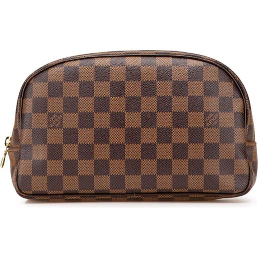 Louis Vuitton Pre-Owned - trousse toilette 25 in tela damier ebène 2011 - donna - tela - taglia unica - marrone