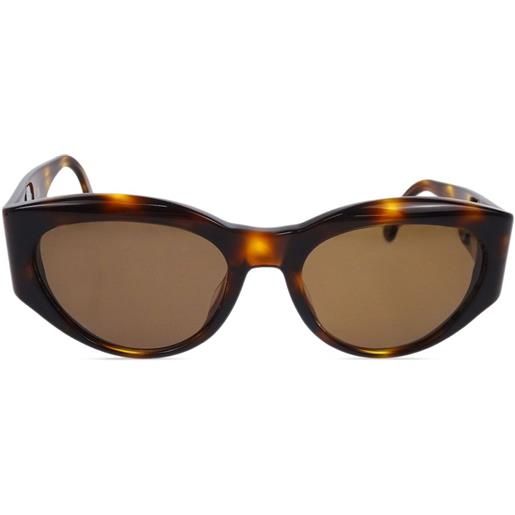 CHANEL Pre-Owned - occhiali da sole cat-eye 1990-2000 - donna - acrilico - taglia unica - marrone