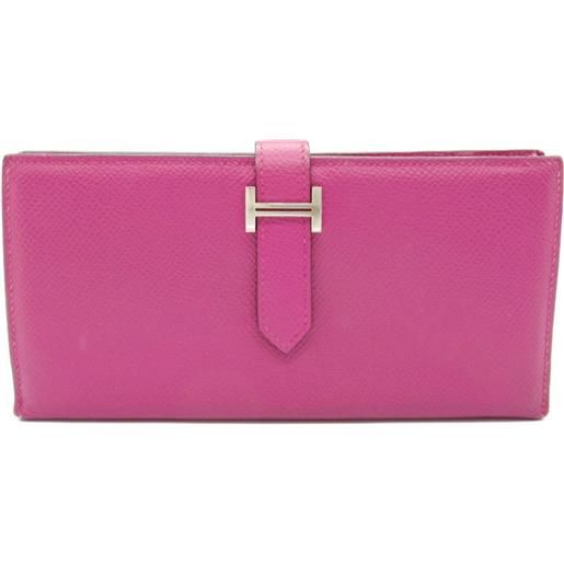Hermès Pre-Owned - portafoglio bearn 2017 - donna - pelle di vitello - taglia unica - rosa