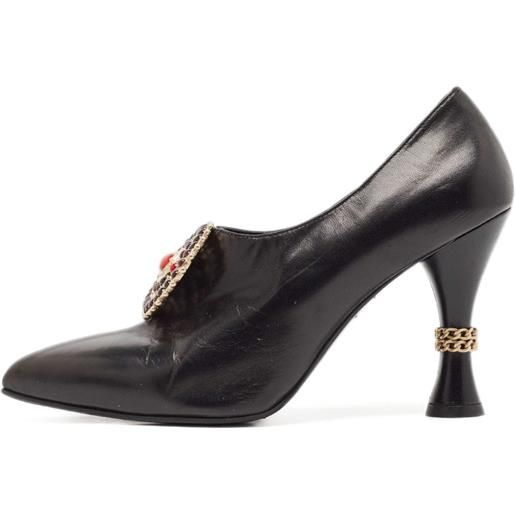 CHANEL Pre-Owned - pumps paris-dallas gripoix con fibbia - donna - pelle/pelle/pelle - 37 - nero