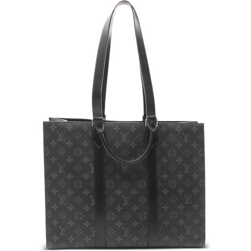 Louis Vuitton Pre-Owned - borsa tote sac plat 24h 2021 - uomo - tela/pelle di vitello - taglia unica - nero