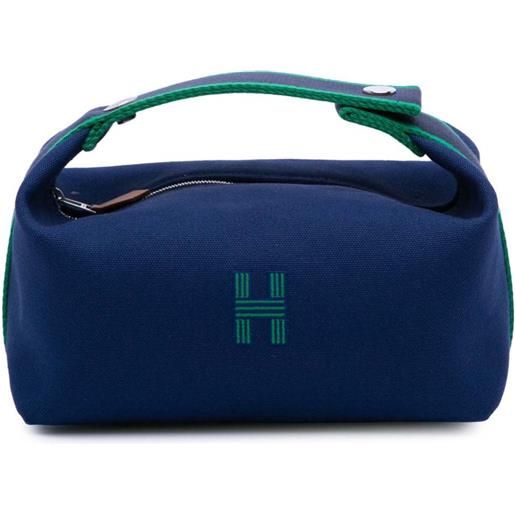 Hermès Pre-Owned - trousse bride a brac piccola in tela 2012-2025 - donna - tela - taglia unica - blu