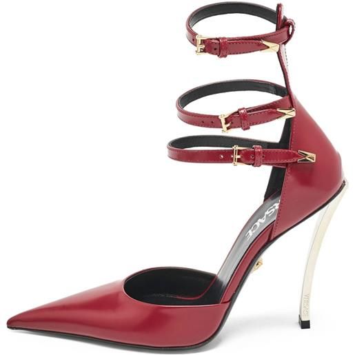 Versace Pre-Owned - pumps in pelle con tacco - donna - pelle/pelle/pelle - 36 - rosso