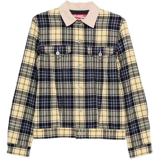 Junya Watanabe MAN - x levis giacca a quadri 2012 - uomo - cupro/lana - m - blu