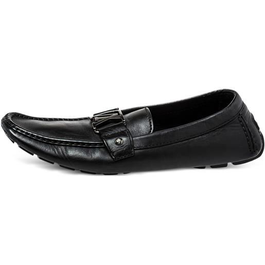 Louis Vuitton Pre-Owned - mocassini con fibbia lv 2024 - uomo - pelle di vitello/pelle di vitello/gomma - 10 - nero