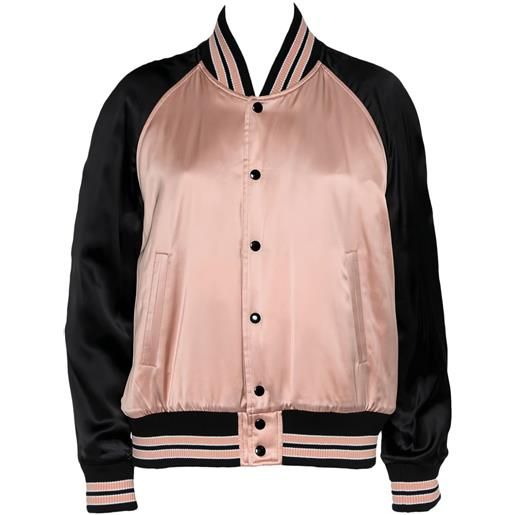 Saint Laurent Pre-Owned - bomber in raso - donna - viscosa/poliestere - l - rosa