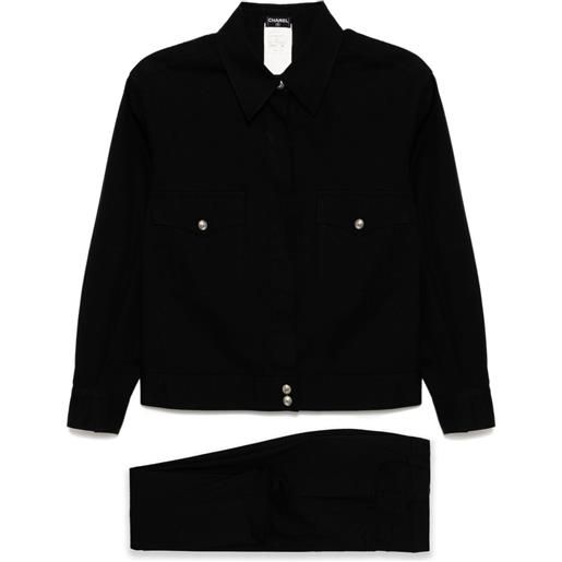 CHANEL Pre-Owned - completo con pantaloni 1997 - donna - cotone/cotone - taglia unica - nero