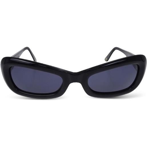 CHANEL Pre-Owned - occhiali da sole rettangolari 1990-2000 - donna - acrilico - taglia unica - nero