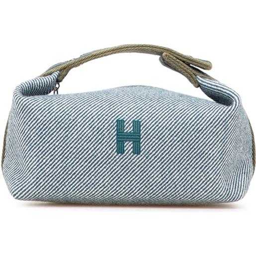 Hermès Pre-Owned - trousse make up bride a brac piccola in lana 2021-2025 - donna - lana - taglia unica - blu