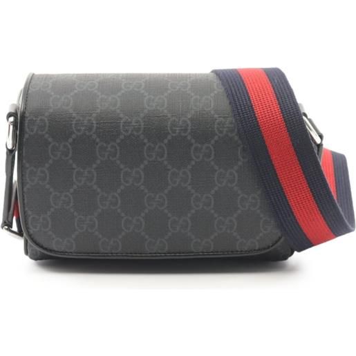 Gucci Pre-Owned - borsa mini in tessuto gg supreme anni 2020 - uomo - tela - taglia unica - grigio