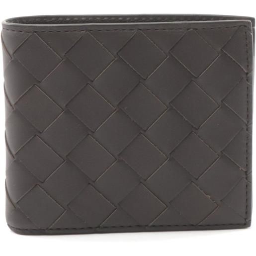 Bottega Veneta Pre-Owned - portafoglio intrecciato anni 2020 - uomo - pelle di vitello - taglia unica - nero