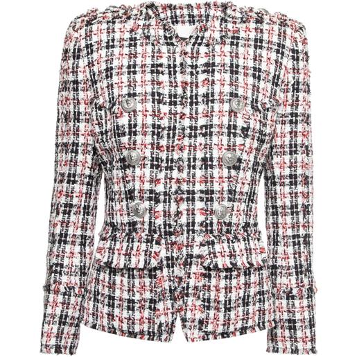 Balmain Pre-Owned - giacca con bottoni - donna - cotone/acrilico/poliammide/cotone/poliuretano/poliestere/lino/viscosa/viscosa - m - bianco