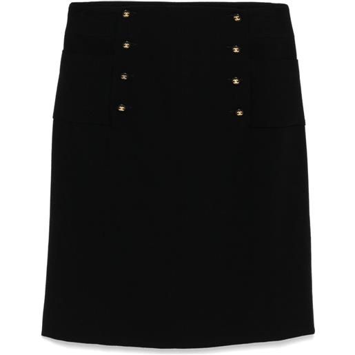 CHANEL Pre-Owned - gonna in lana 1997 - donna - lana - 42 - nero